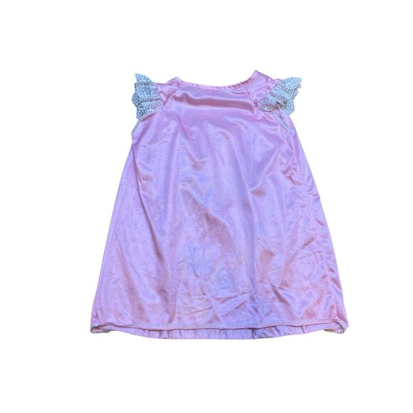 Vintage 1996 Barbie Pink Silky Nightgown Dress Girls With Lace Trim & Floral Bar - Picture 2 of 9